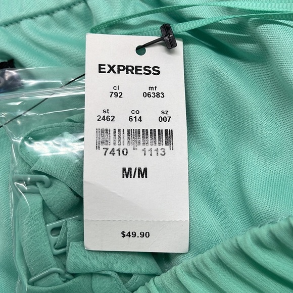 Express NWT Light Green Convertible Strapless Mini Dress Size Medium - Picture 11 of 12
